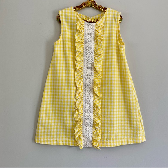 Anvy Kids Gingham Ruffle Shift Dress - Picture 6 of 6